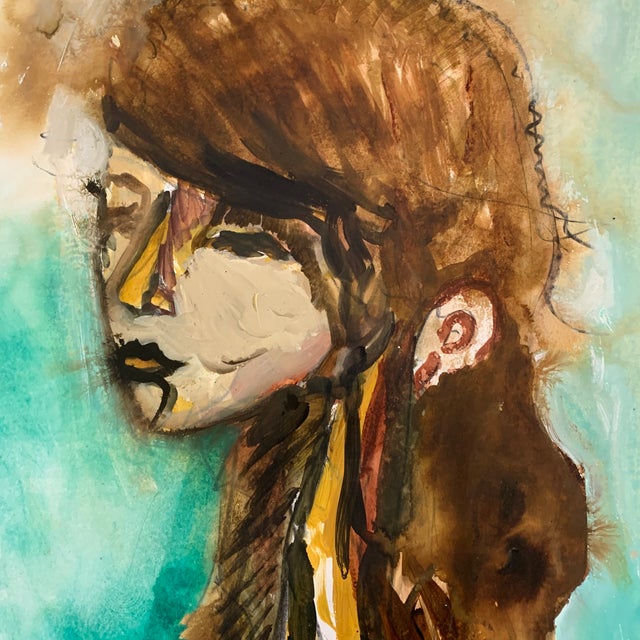 Artist: Phil Saxon Signed Original Ink Wash on paper