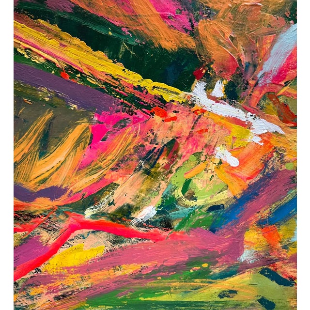 Jean Krille, Landscape 118, Oil on Wood, 1988 For Sale - Image 6 of 9