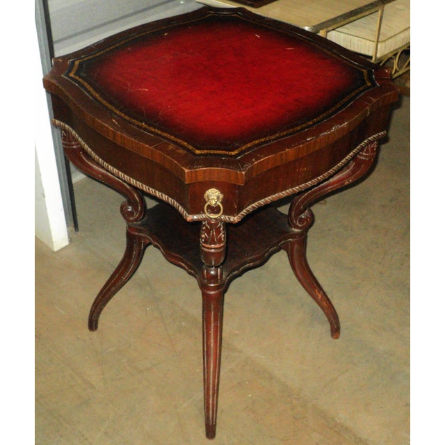 Antique Vintage Mahogany Side Table. Overall average condition. It has no drawer. Measures "28.50 x "22 x "22