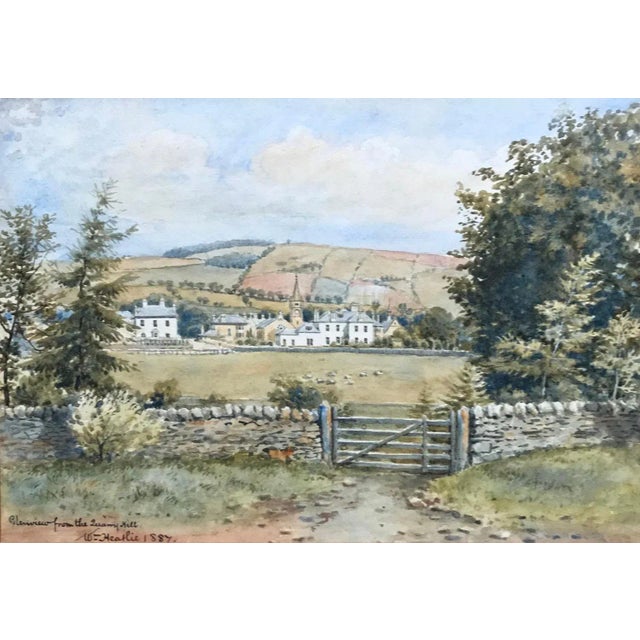 William Heatlie, Landscape, Watercolor on Paper, 1887 For Sale - Image 6 of 6