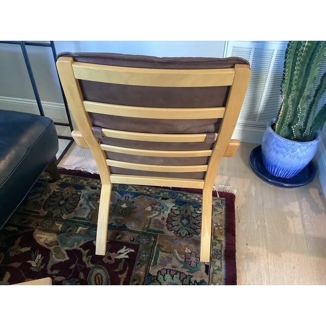 Mid 20th Century Danish Bentwood Armchairs and Ottomans by Stouby For Sale - Image 10 of 13