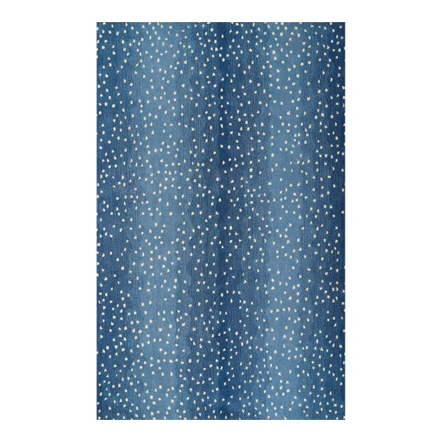 Erin Gates by Momeni Woodland Antelope Denim Hand Tufted Wool Area Rug 7'9" X 9'9" For Sale