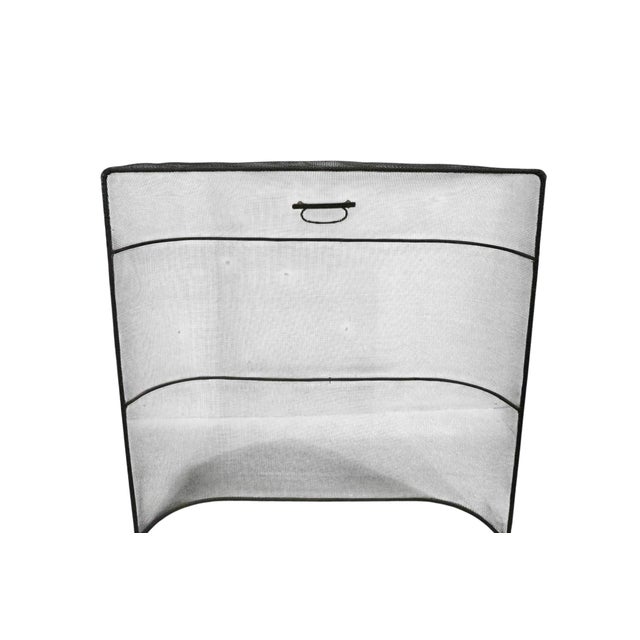 Black Stationary Fireplace Screen Spark Gard For Sale - Image 8 of 11