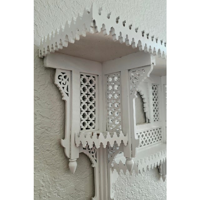 Moroccan Handcrafted Wall Shelf, White 2 For Sale - Image 4 of 10