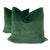 Emerald Green Linen Velvet 22" Pillows-A Pair For Sale