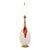 Off White and Orange Ceramic Drip Glaze Table Lamp For Sale