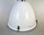 Large Industrial White Enamel Lamp with Clear Glass Cover from Elektrosvit, 1960s For Sale - Image 4 of 18