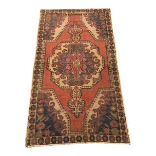 Handmade Bohemian Turkish Rug- 4′4″ × 7′9″ For Sale