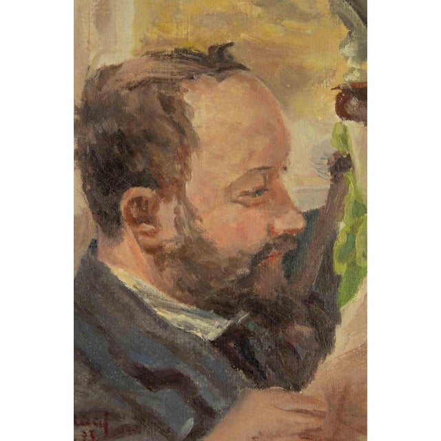 Oil on canvas mounted on board, realized by Francesco Settimj in 1933. Hand signed and dated lower left. Good condition....