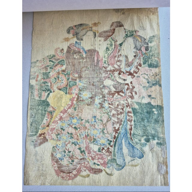 Utagawa Kunisada (Toyokuni Iii) Edo Era (Ca 1840) Japanese Woodblock Print of Bijin-Ga / Geishas in Kimono by Kunisada – Newly Framed For Sale - Image 4 of 5
