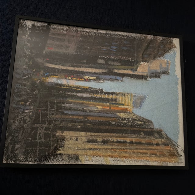 Mitchell Gold + Bob Williams Mitchell Gold + Bob Williams Framed Impressionist Cityscape Print For Sale - Image 4 of 5