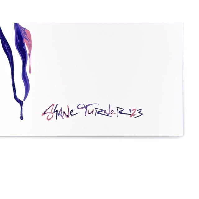 Unique acrylic painting on top of 1 color screen print on 300gsm plike paper. Paint is thick and adds around 5mm of...