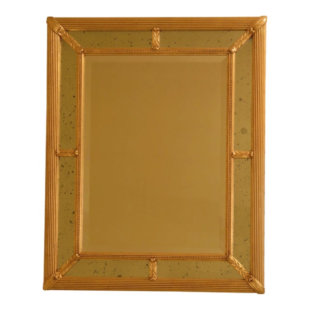 Friedman Brothers Gold Gilt Rectangular Mirror For Sale