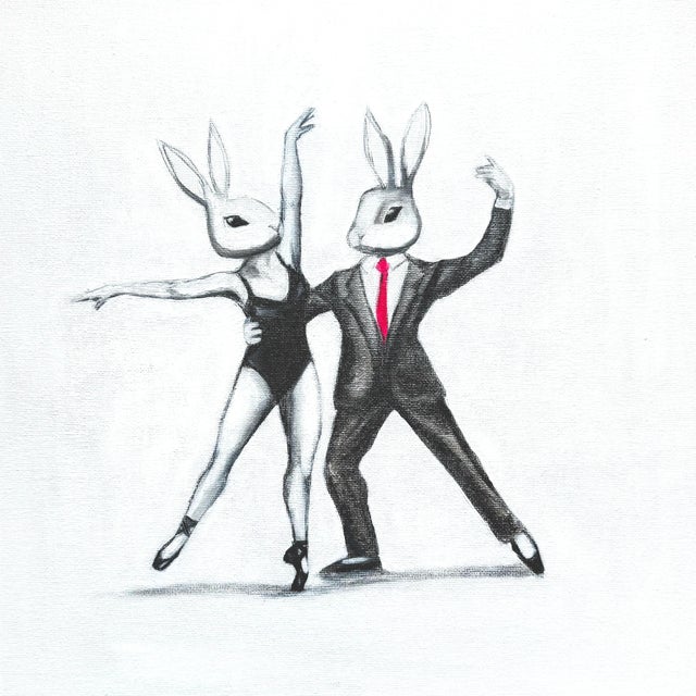 Fine Art Print of Whimsical Bunnies Ballet Dancing by Max and Alma For Sale
