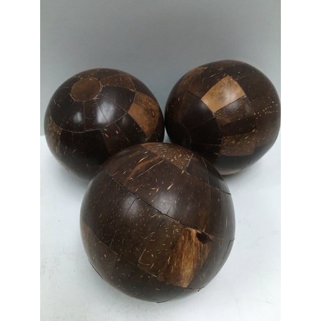 Parquet Wood Style Decorative Balls Set Of 7 Chairish