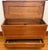 Antique 19th century American blanket chest in the country Sheraton style. Made of warm honey walnut. The lift lid has a...