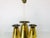 Mid-Century Modern 1950s Polished Brass Pendant Lamps Attributed to Paavo Tynell - Set of 3 For Sale - Image 3 of 13