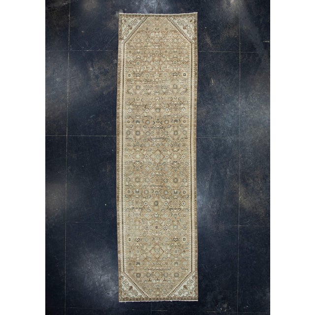 Brown Turkish Vintage Runner Rug 2'10" x 10' #17974 For Sale - Image 8 of 8