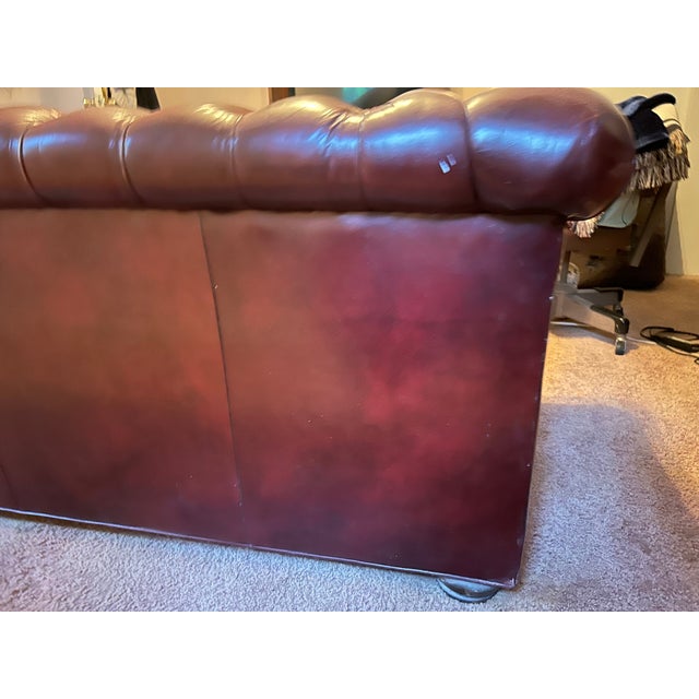 Vintage Chesterfield Style Leather Sofa by Hancock and Moore For Sale - Image 12 of 16