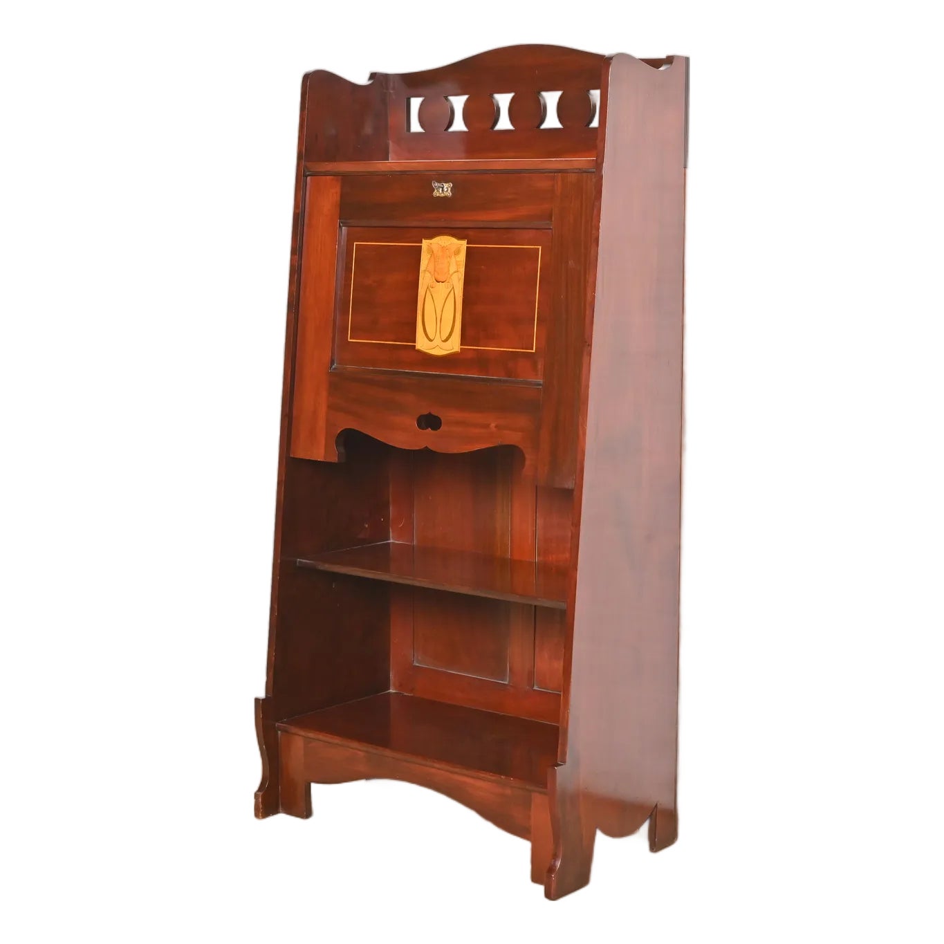 Stickley Brothers Style Antique Mission Arts & Crafts Inlaid Mahogany ...