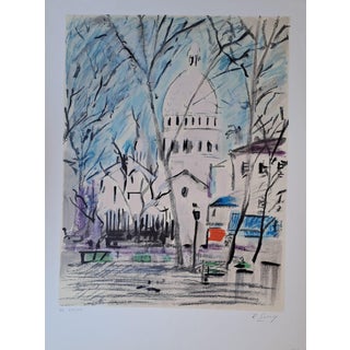 Robert Savary, Montmartre, the Sacré-Cœur, Lithograph For Sale
