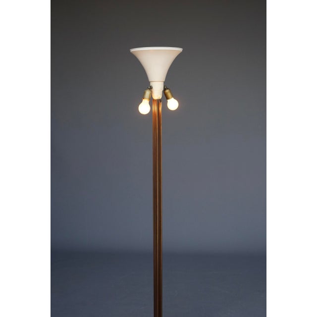 Mid-Century Modern French Bronze Floor Lamp, 1970s For Sale - Image 3 of 12