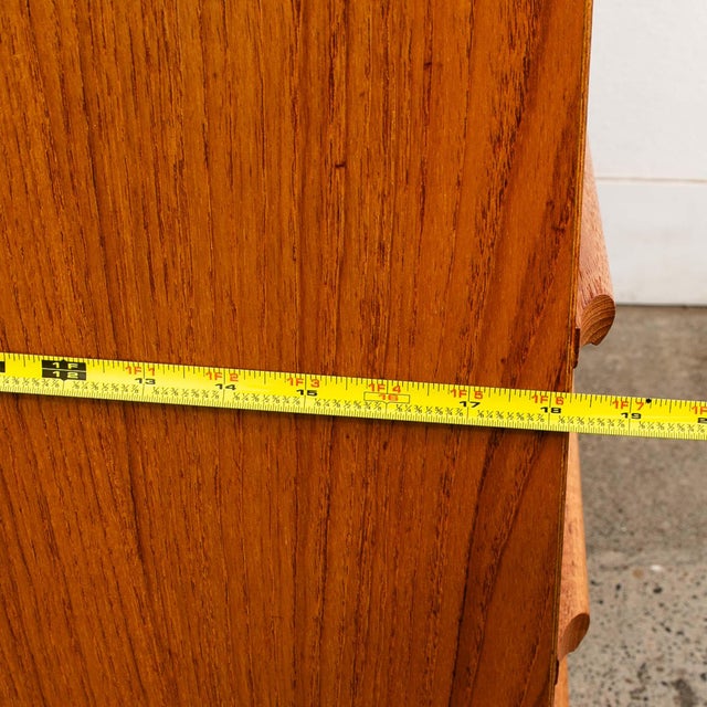 1960s Mid Century Danish Modern Desk Rolltop Secretary Teak Wood Denmark Vintage For Sale - Image 10 of 12