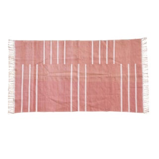 Pomegranate Rug, 5x8, Blush & White For Sale