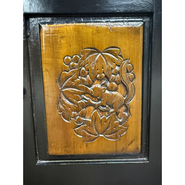 Vintage Asian Carved Cabinet With Hand Carved Motifs For Sale - Image 11 of 12