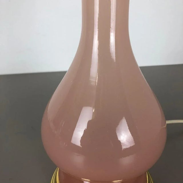 Pink Opaline Murano Glass Table Lamp from Cenedese Vetri, 1960s For Sale - Image 12 of 16