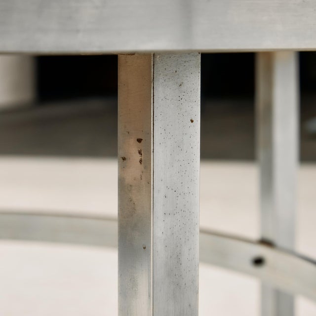 Beige Steel Coffee Table with Stone Top by Edel Hegedal for L. Hjorth, 1970s For Sale - Image 8 of 10
