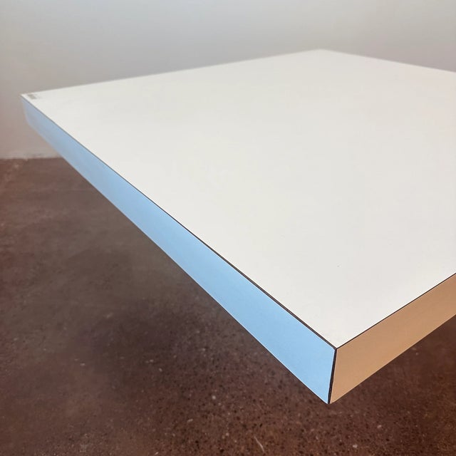1970s Post Modern White Laminate Parsons Coffee Table For Sale - Image 5 of 6