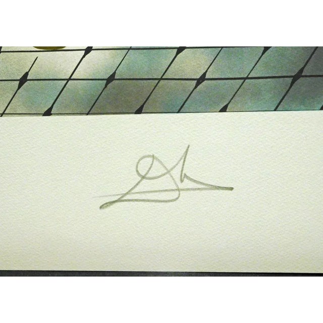 Salvador Dalí Salvador Dali "Gateway to the New World"-Five of Cups Hand Signed Authentic Art For Sale - Image 4 of 4