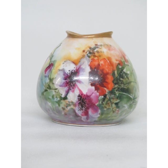 Rs Germany Porcelain Hand Painted Flowers Small Vase For Sale - Image 13 of 13