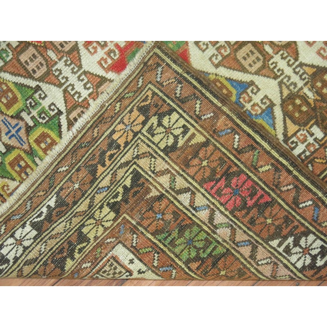 Zabihi Collection Colorful Antique Caucasian Rug - 3'6" x 4'8" For Sale - Image 4 of 6