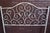 Shabby Chic Iron Scroll Queen Headboard For Sale - Image 3 of 5