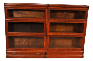Oak Bookcases from Globe Wernicke, London, 1900s, Set of 2