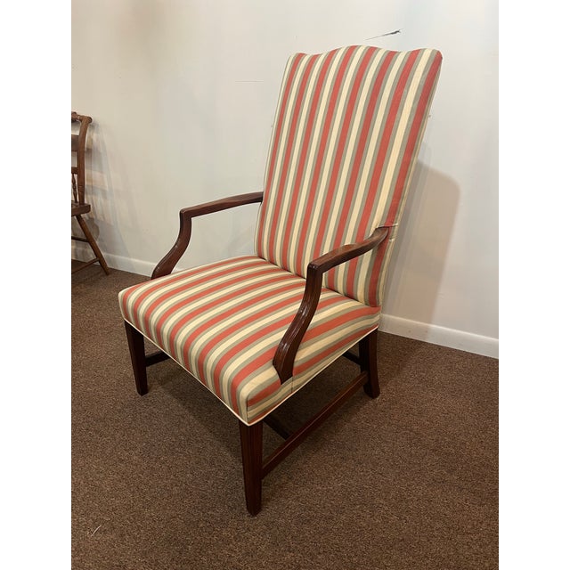 Chippendale Style Upholstered Lolling Chair For Sale - Image 11 of 11