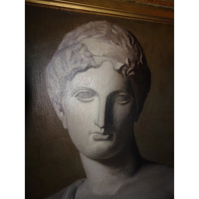 Mid 19th Century Neoclassical French Painting in Giltwood Frame For Sale In New Orleans - Image 6 of 13