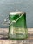 Metal Vintage Green Glass and Metal Ice Bucket For Sale - Image 7 of 12