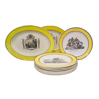 Collection of Creamware Plates and Serving Pieces - 10 Pieces For Sale