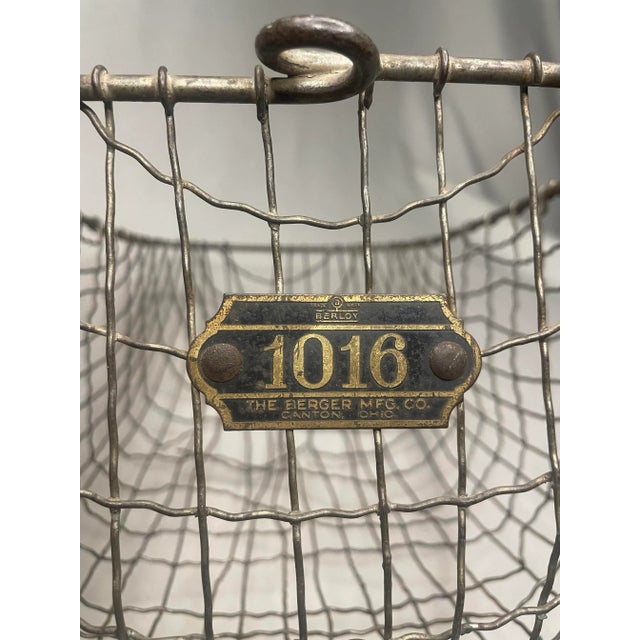 This vintage mid 20th century french metal utility basket. Manufactured in the U.S.A. by Berger Manufacturer in Canton,...