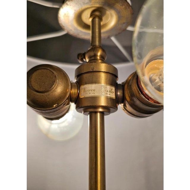 Blue Mid-Century Blue Ceramic Table Lamp attributed to Warren Kessler New York, Usa, 1950s For Sale - Image 8 of 14