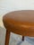 Round Brown Leather Teak Ottoman Danish Mid-Century Modern 1960s For Sale In Los Angeles - Image 6 of 8
