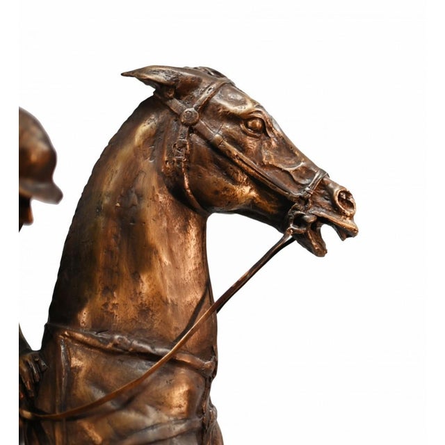 Unknown, Polo Player Horse Jockey Statue, Bronze For Sale - Image 17 of 18