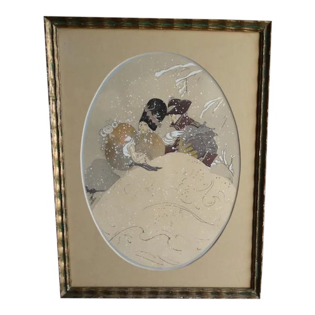 1920s Romantic Winter Fantasy à La Russe Print For Sale