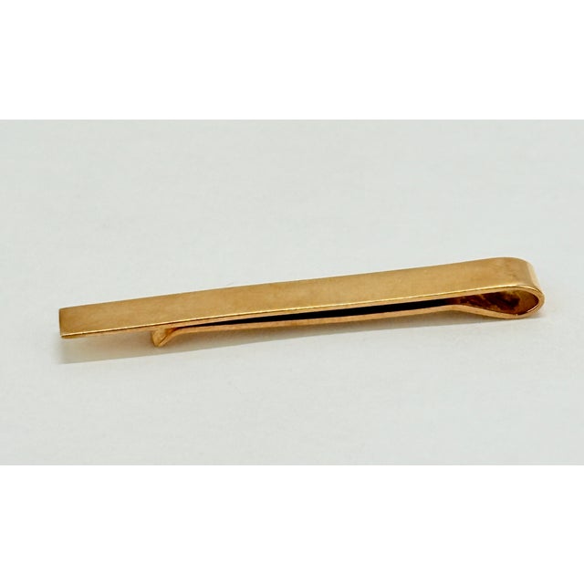 Mid 20th Century Cartier 14k Yellow Gold Tie Bar Clip Vintage For Sale - Image 5 of 5