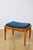 Art Deco Stool Seat in Navy Blue Structural Fabric, 1970s For Sale - Image 4 of 8