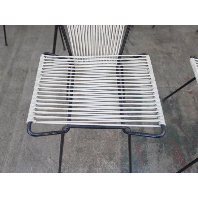 Black 1960s Attributed to George Nelson Arbuck Wrought Iron Dinning Table W/ Allan Gould Style Chair For Sale - Image 8 of 14