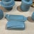 1970s Instant Collection of Blue Frankoma Lazy Bones Ceramic Jars and Dishes With Lids- Set of 5 For Sale - Image 4 of 7